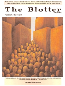 Ha ha! Fooled you! There is no issue here. That's because the February issue was the Blotter's first double issue, so you need to click the cover to the left to get it.